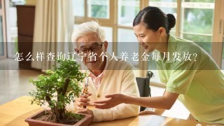 怎么样查询辽宁省个人养老金每月发放？