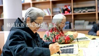 杨浦区养老院地址一览表