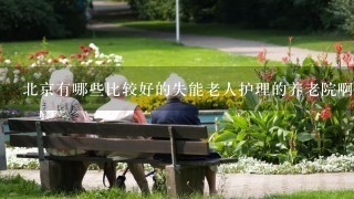 北京有哪些比较好的失能老人护理的养老院啊？