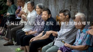 请问辽阳市有几家养老院 具体位置都在哪里