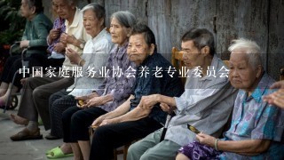 中国家庭服务业协会养老专业委员会