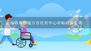 云南省那些地方有托育中心补贴政策最新