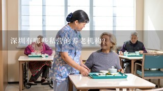 深圳有哪些私营的养老机构?