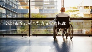 深圳市养老院1览表及收费标准