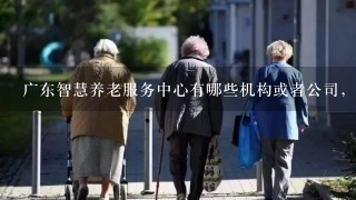 广东智慧养老服务中心有哪些机构或者公司，敬老院？哪里最好？