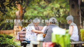 深圳有哪些私营的养老机构?